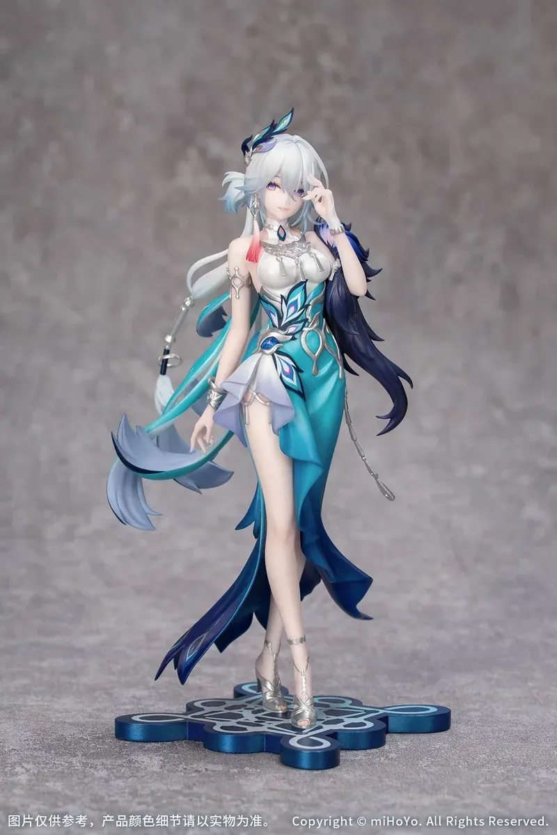 "Official Honkai: Star Rail Yaoguang Myethos figure showcasing a dynamic pose with ethereal energy effects, embodying futuristic fantasy elegance."
