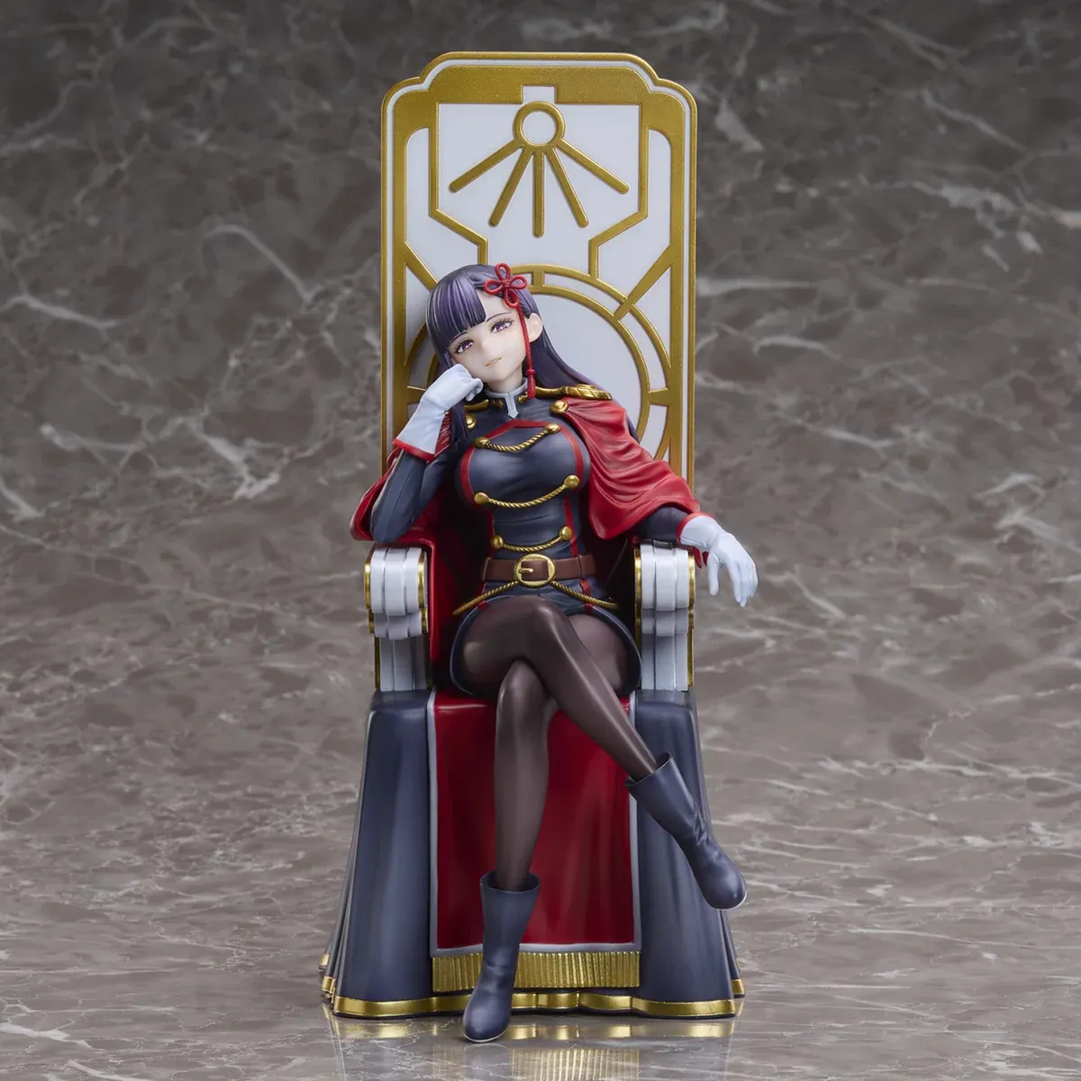 "Captivating Yamashiro Ren figure in a dynamic pose, exquisitely sculpted to authentically represent her powerful aura from Mato Seihei no Slave."