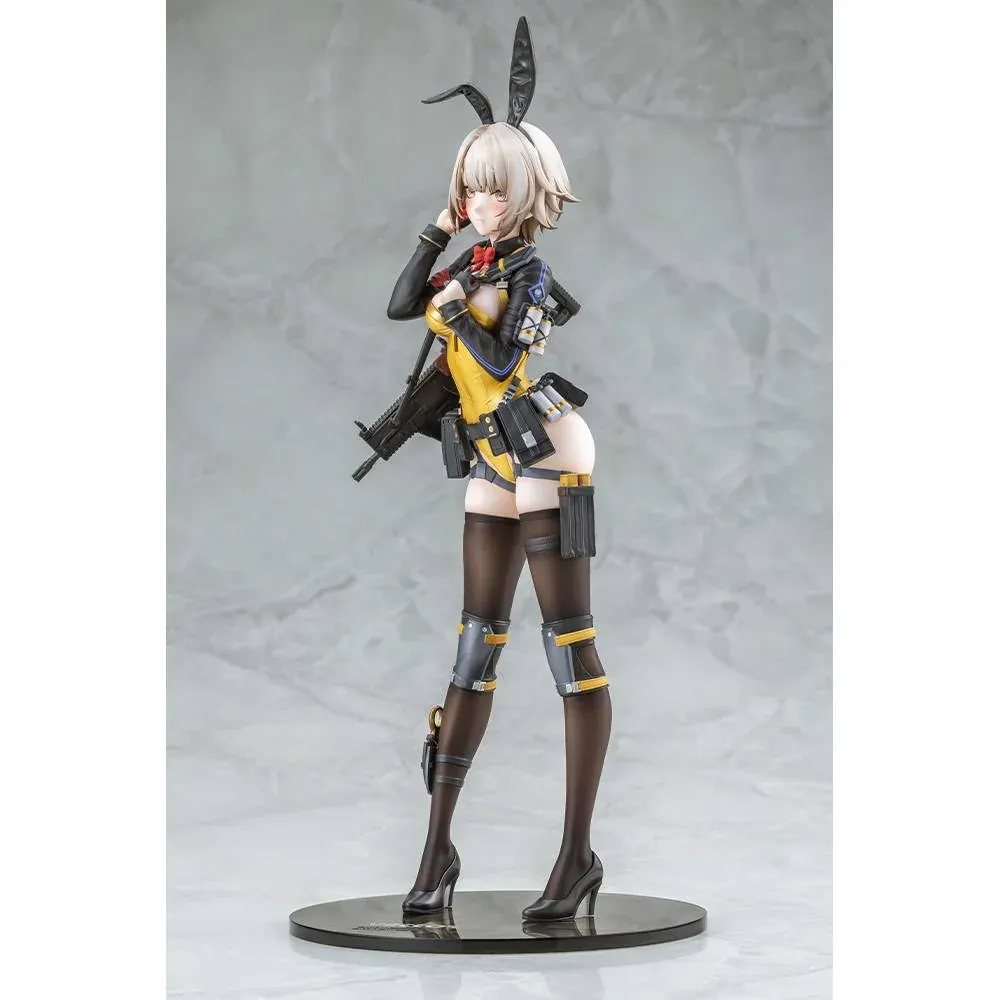 "Detailed gallery views of the Victor Battlefield Bunny Ver. Kotobukiya statue, showcasing her dynamic pose, intricate tactical bunny design."