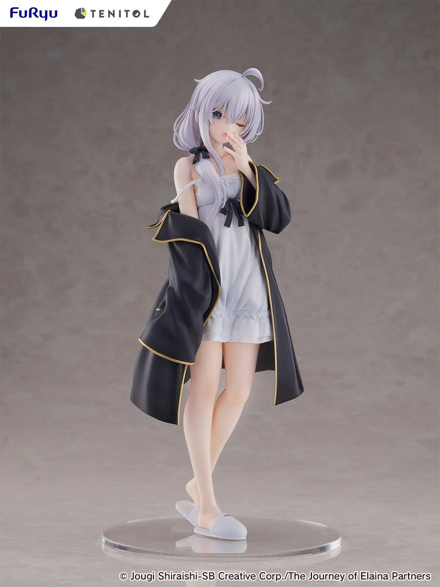 "Adorable 1/6 Elaina Sleepy figure by TENITOL Studio, showcasing the iconic witch in tranquil, gentle slumber. A premium, high-quality collectible."