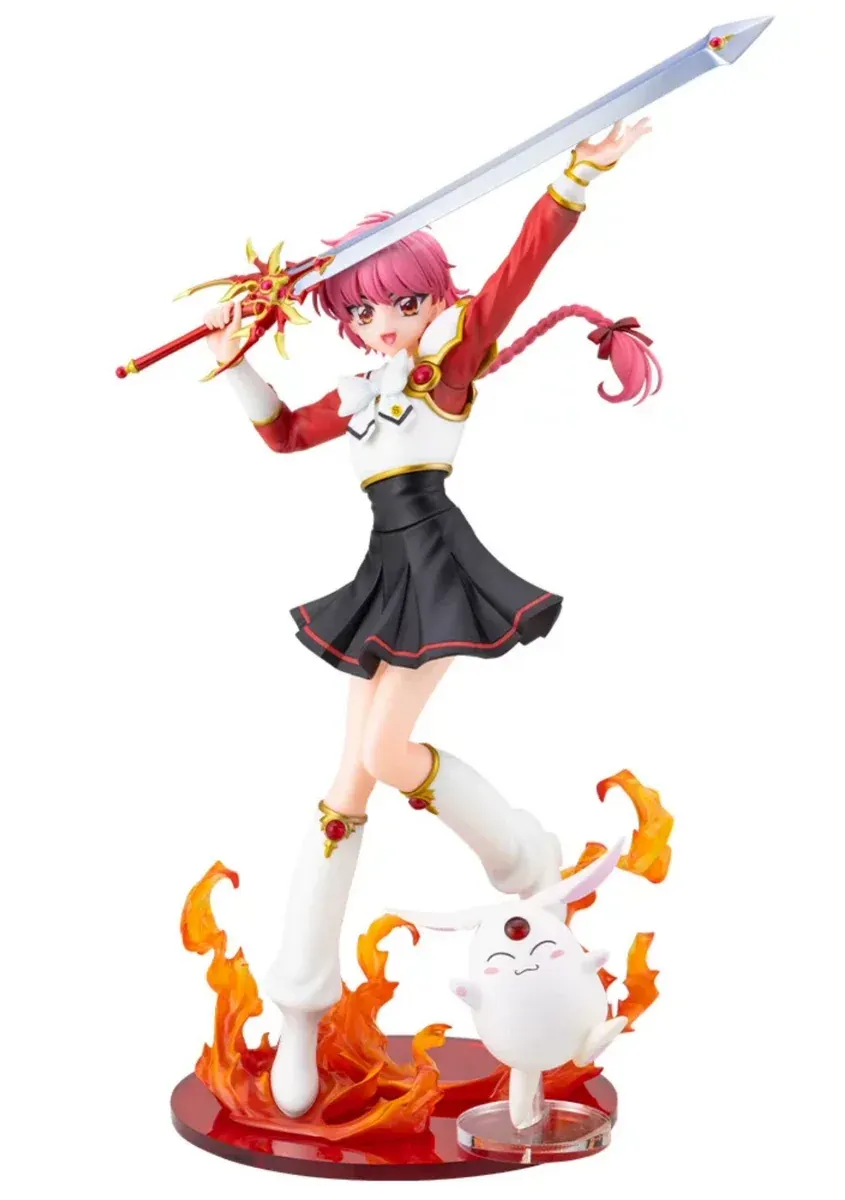 "Iconic Shidou Hikaru Magic Knight Rayearth statue by Kotobukiya, featuring her dynamic battle pose and vibrant magical effects."