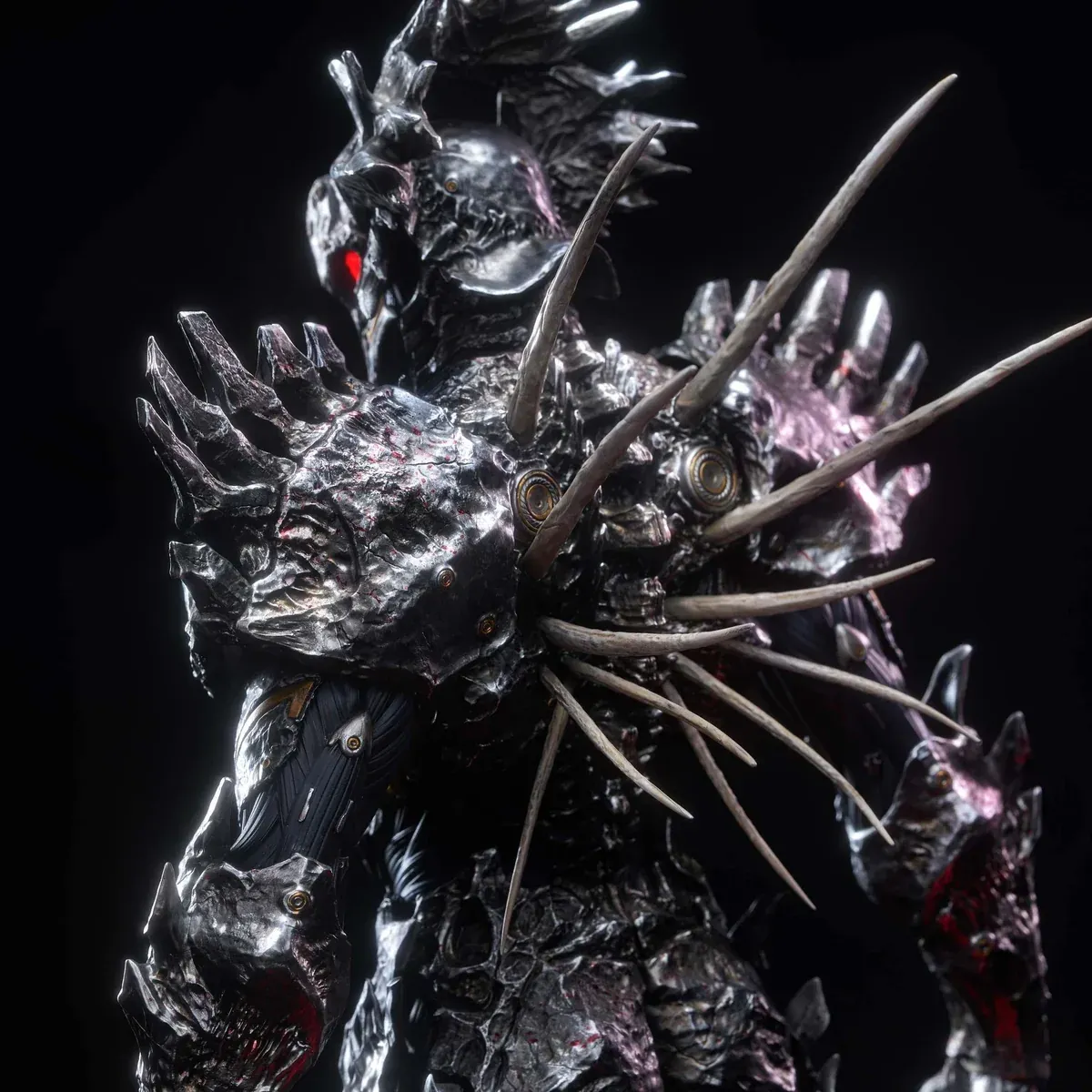 "Ling Cage Charles Official Resin Statue 1/4 & 1/6 scale close-ups, revealing epic scale, intricate details, and iconic defiance."