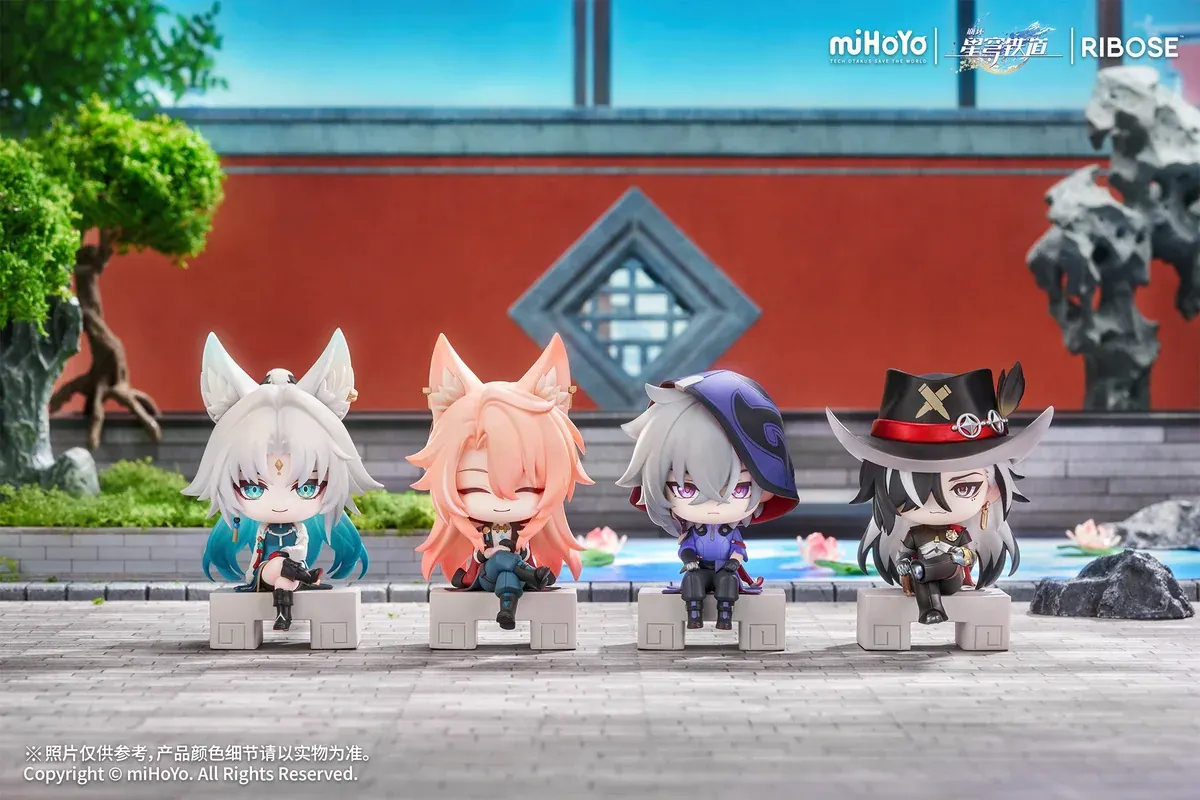 "Vibrant Honkai Star Rail Chibi Figures from Jimi's Reception Room Vol. 3 by RIBOSE, showcasing charming, dynamic poses."