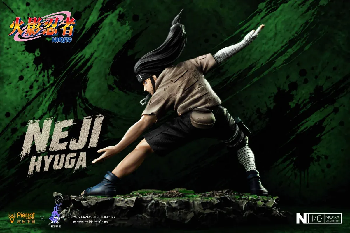 "Official 1/6 Hyuga Neji Naruto LED statue. Dynamic Byakugan pose, glowing Tai Chi base. Limited edition details from all angles."