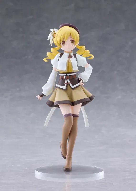 "Dynamic Mami Tomoe Walpurgisnacht Rising figure in a heroic pose, complete with flowing ribbons and muskets. A premium Claynel Studio statue."