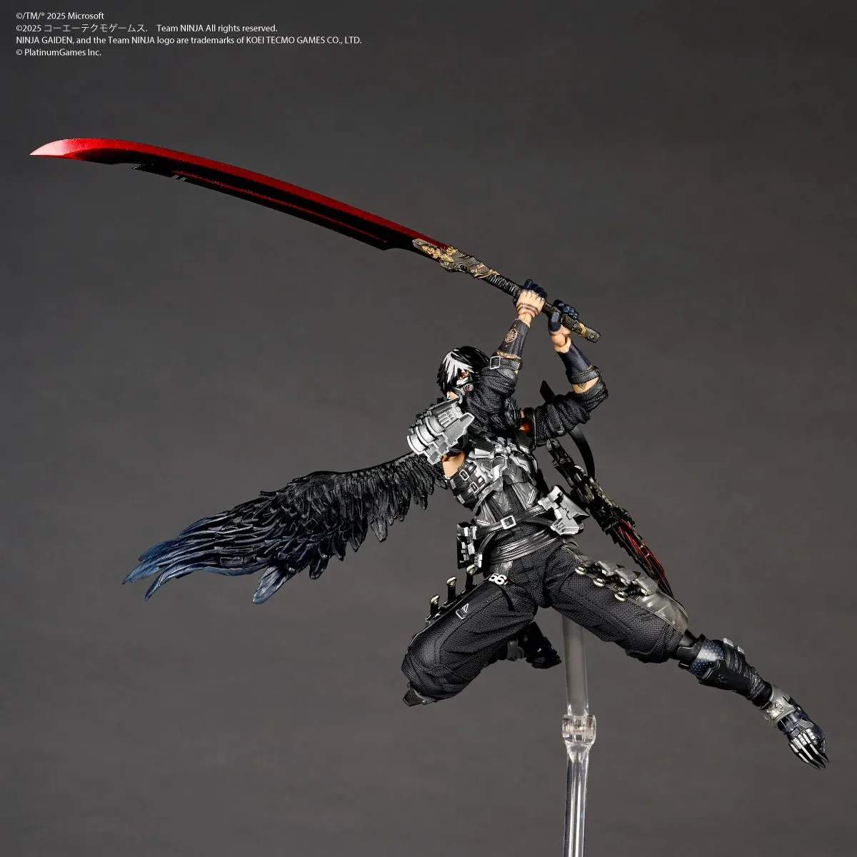 "Dynamic Yakumo action figure gallery by Kaiyodo Studio, revealing hyper-articulated joints, intricate ninja gear, and combat poses."