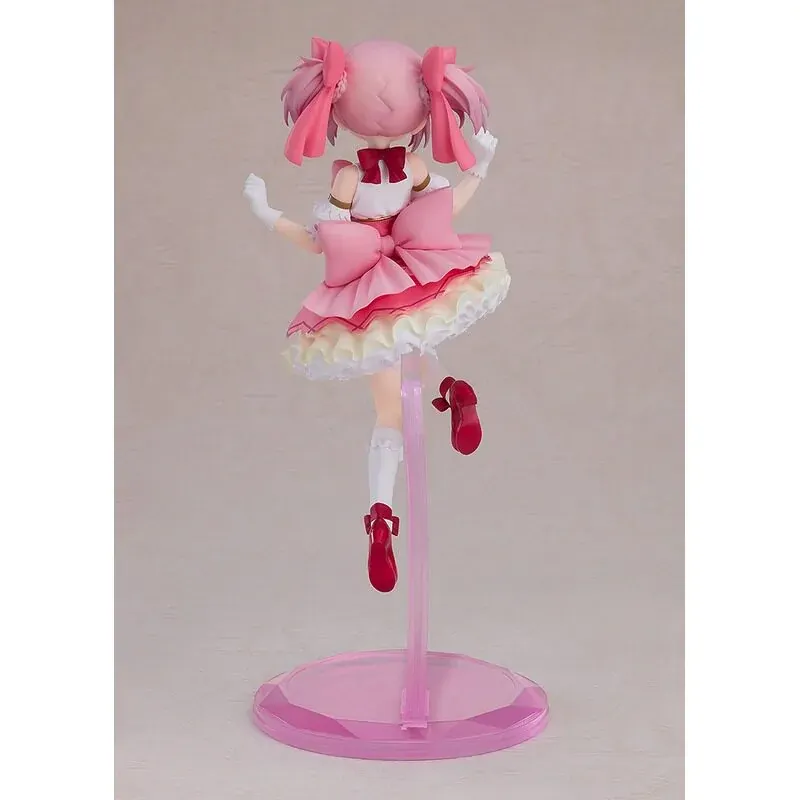 "Premium Madoka Kaname figure, showcasing iconic dynamic magical girl pose, energy effects, and detailed sculpting from all angles."