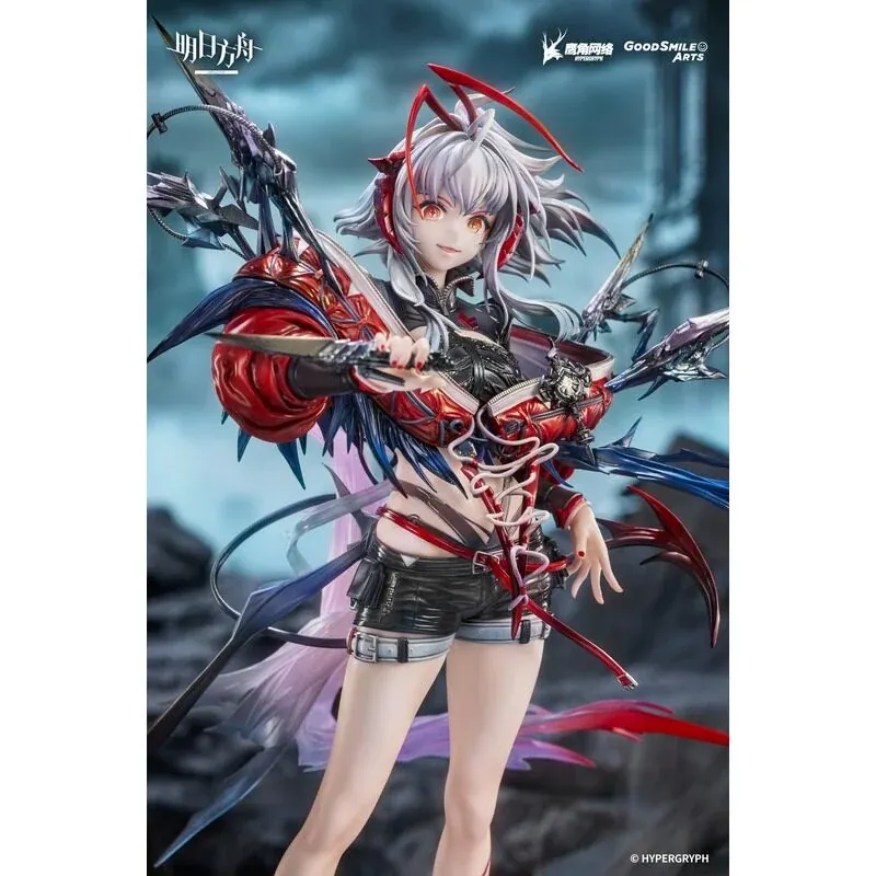 "Arknights Viskadel Figure showcasing exquisite detail from multiple angles, highlighting her elegant, dynamic pose with ethereal ice effects."