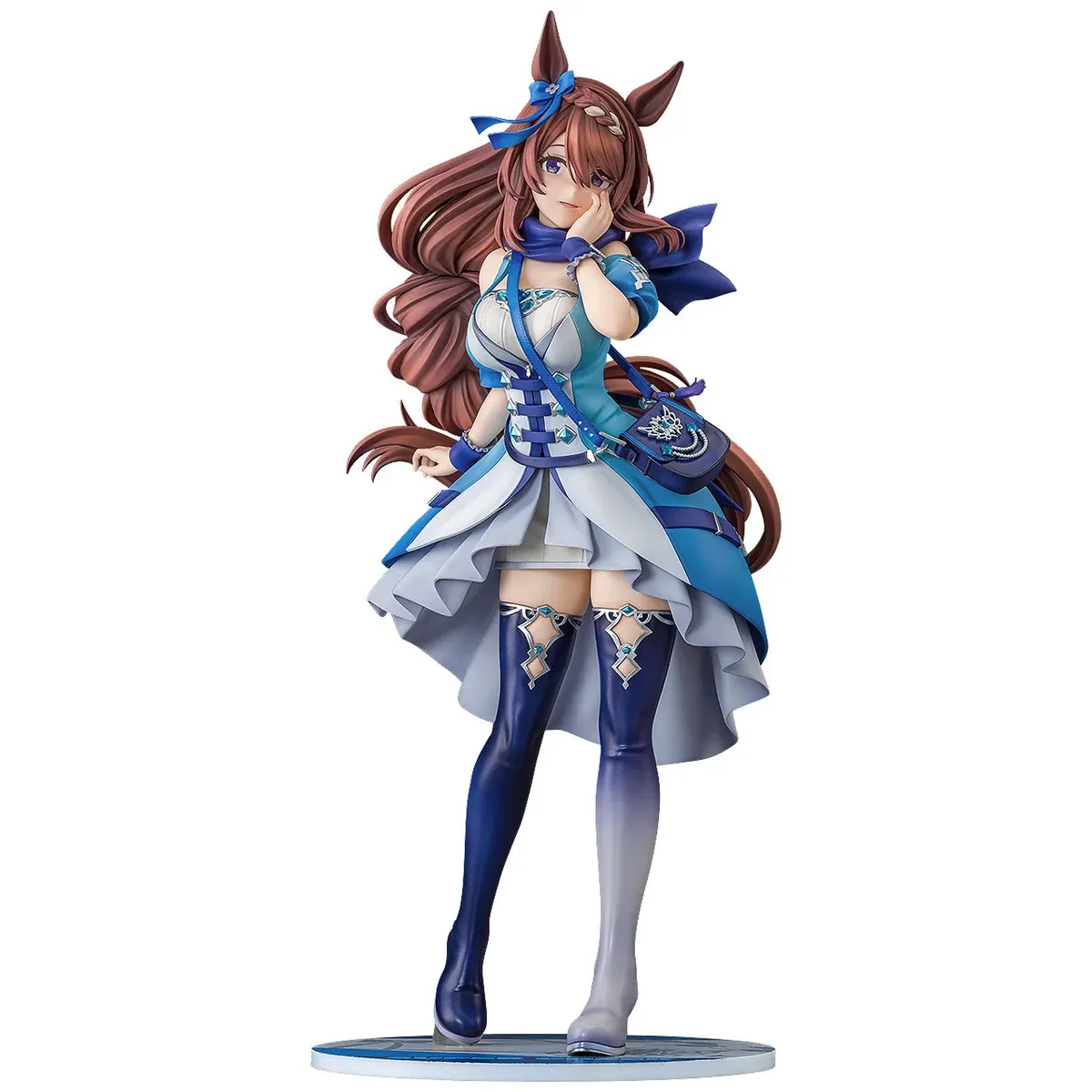 "Dynamic Uma Musume Super Creek Phat! figure in a premium, meticulously sculpted statue. Showcases the athletic horse girl in a vibrant racing pose."
